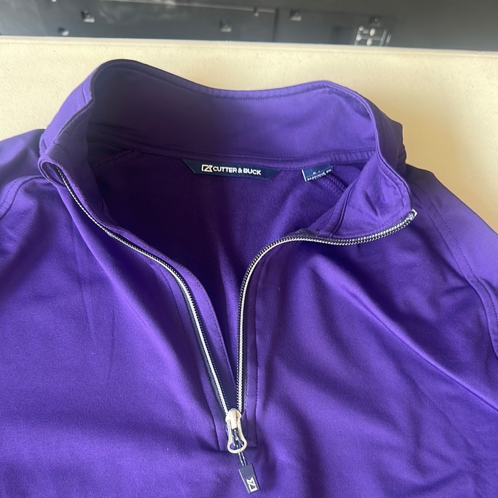 Cutter & Buck Vibrant Purple Half-Zip Top